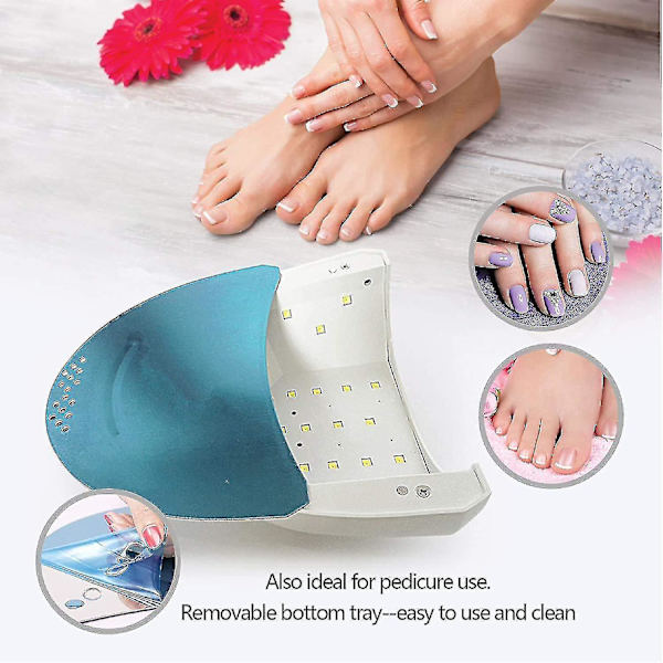 UV LED Neglelampe, Gel Neglelys For Neglelakk 48w UV Tørker Med 3 Timere