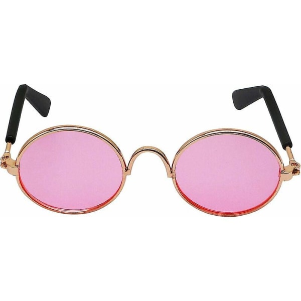 Runde solbriller til kjæledyr (rosa),