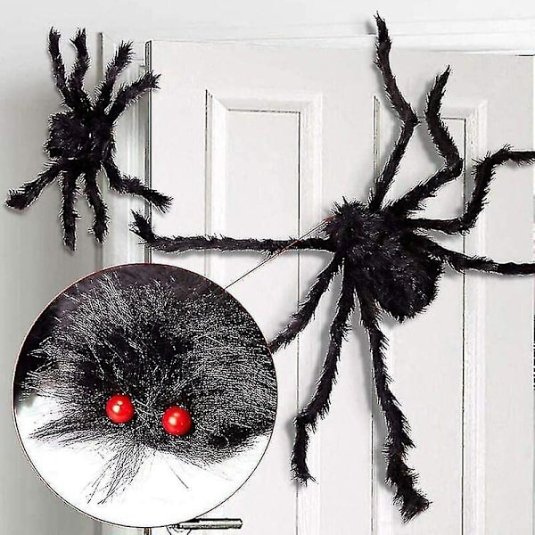 Halloween Edderkopp Hårete Gigant Edderkopp Halloween Svart Hårete Edderkopp For Halloween Halloweenbutikker Innendørs Og Utendørs Dekorasjon