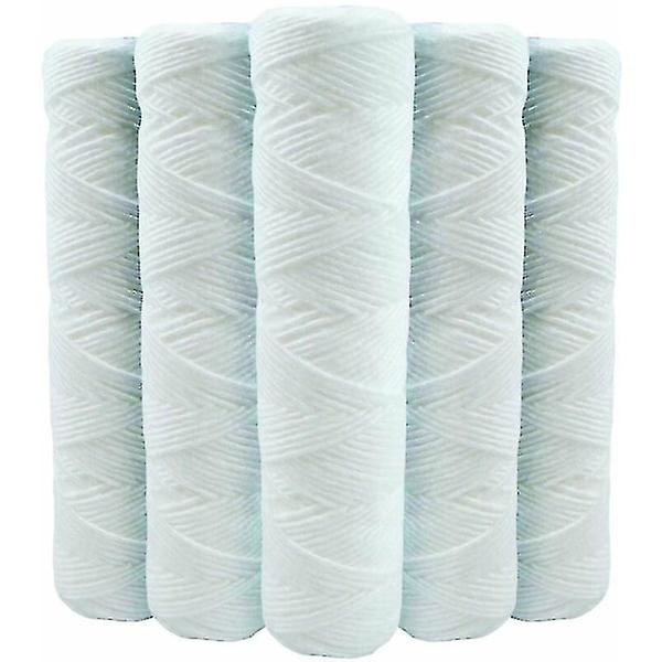 Set med 5 spolfilterpatroner Antisediment 9 tum 3/4 - 20 mikron kompatibla med 10 tums filter tillverkade i Frankrike