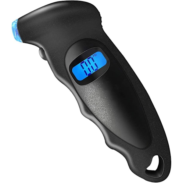 Digital Dæktryk Måler, 150psi 4 Indstillinger Til Biler, Lastbiler Og Cykler, Baggrundsbelyst LCD Og Anti-Skrid Sikkerhedsgreb Til Nem Og Præcis Læsning