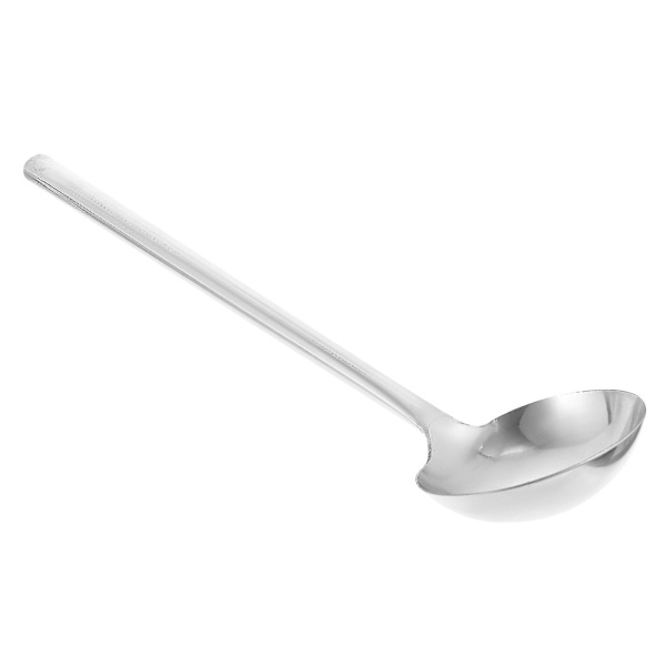 1 st rostfri matlagningssked Rostfri soppsked Varm gryta slev (silver)