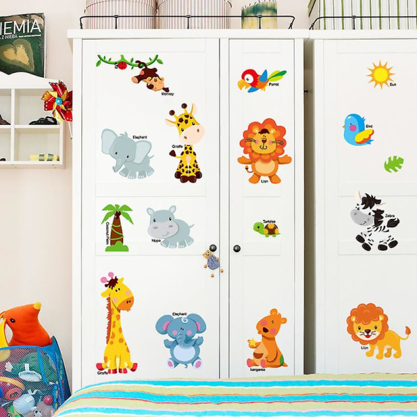 En uppsättning Sun Birds Animal Wall Stickers Wall Decals Wall Decor för vardagsrum Sovrum kök kontor