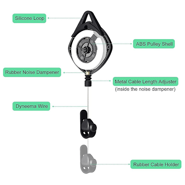 parts VR kabelhanteringssystem infällbart takrullsystem för /Quest 2/Vive Pro/ Rift