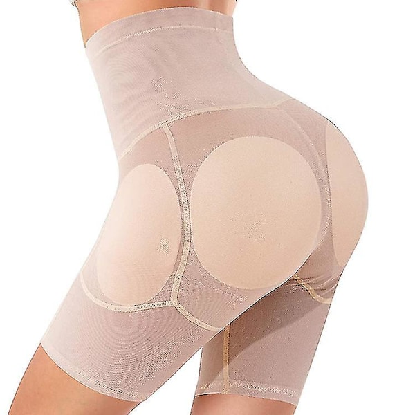 Kvinners Shapewear Kontrolltruser Kroppformer Rumpeheving Putede Hofteforsterker Sømløst Undertøy Høy Midje (XXXL, hud)