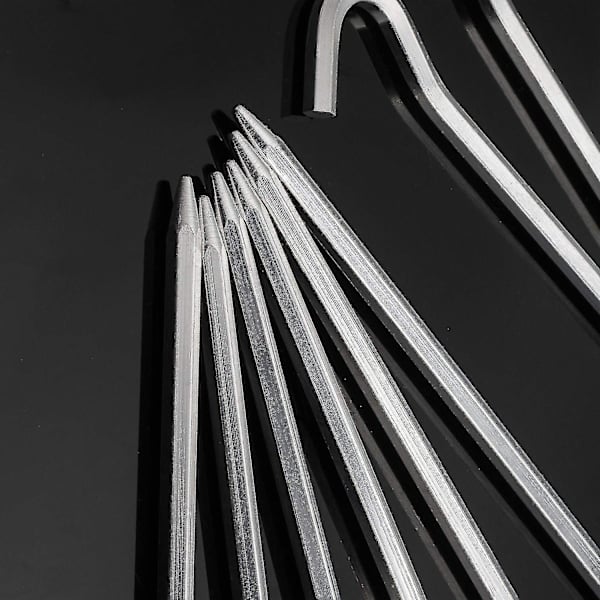 12 st tältpinnar i lätt aluminiumlegering
