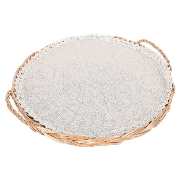 1 Set Wicker Flätad Brödkorg Hushåll Praktisk Bulle Korg Förvaringskorg