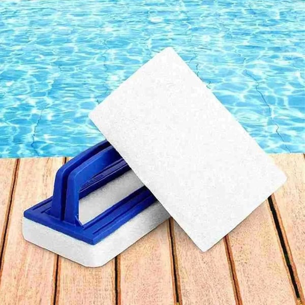 2 st svampborste vattenlinje poolborste med handtag borste golv vägg pool rengöringsborste pool badtunna spa fontän golv badrum