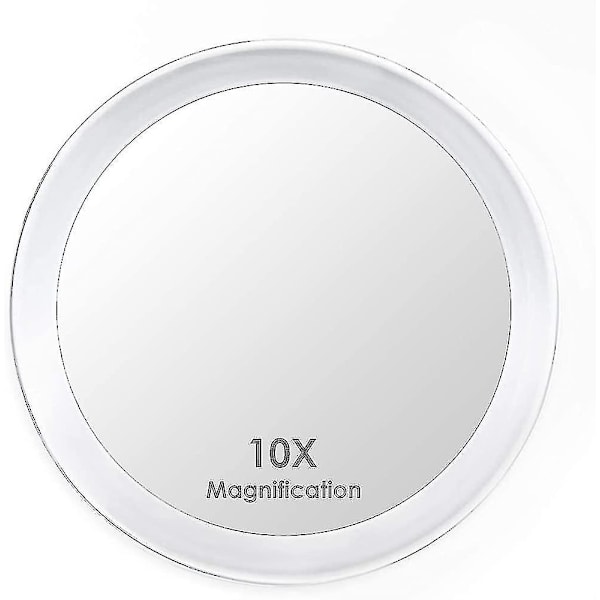 10x Förstorande Spegel Med 3 Sugproppar, Smink Spegel Med 10x Förstoring