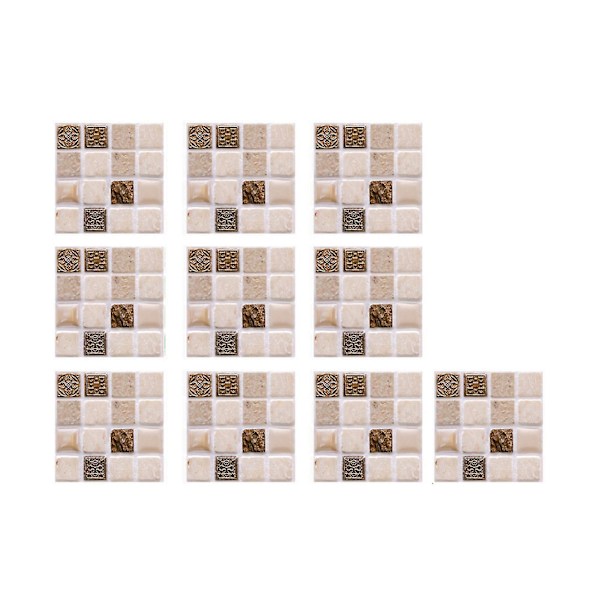 3D Mosaikplattor med PVC-material Vattentäta Värmebeständiga Lätt att Använda Hållbara För