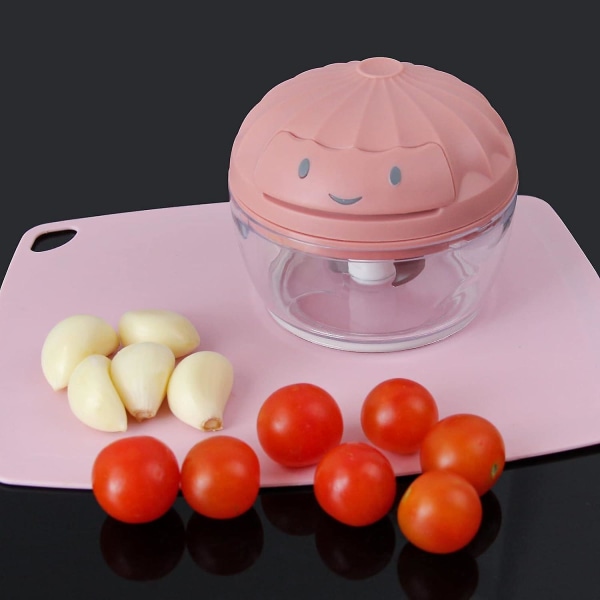 Easy Pull Food Køkken Hakker Food Processor Grøntsagsskæremaskine Blender Hakker Frugtmad Babygrøntsag (S-200ml)