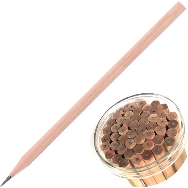 Hb Pencil - 50-pack Hinkpackade naturliga sexkantiga träpennor med högre hårdhet