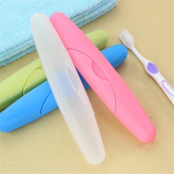 Plast Tandborste Skärmskydd Tube Case Hållare, perfekt för resor eller daglig användning (6-pack)