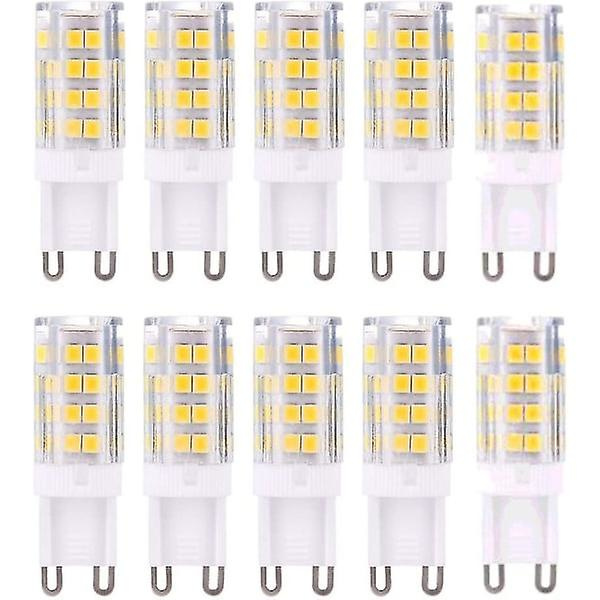 G9 LED-lampa, varmvit 3000k 5w G9 LED-lampa motsvarande 40w halogenlampor 420 lumen; Ej dimbar, 10-pack