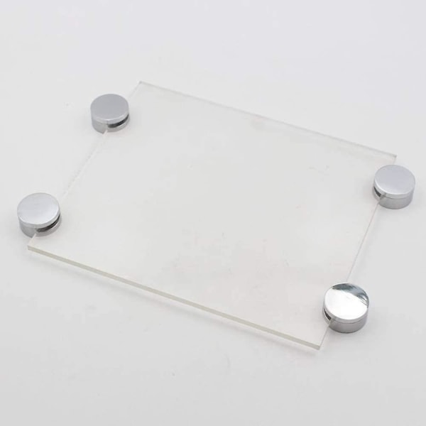 8 stk Speilklemmer Glassklemmebrakett Sinklegering Speilfesteholder for 3-5 mm tykt glass