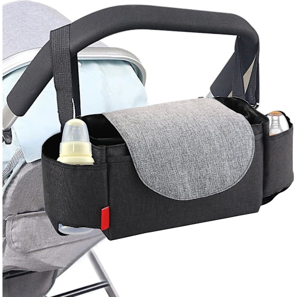 Organizer för barnvagn eller barnvagn, förvaringsväska för barnvagn（Svart）