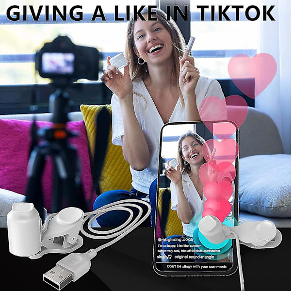 Auto Clicker Puhelimelle - Automaattinen Puhelimen Näytön Napauttaja, Simuloitu Sormen Napautus USB-Simulaattorilla Pelien, Ostoksen, Tykkäysten Antamisen TikTokissa, Salaman Nopeasti