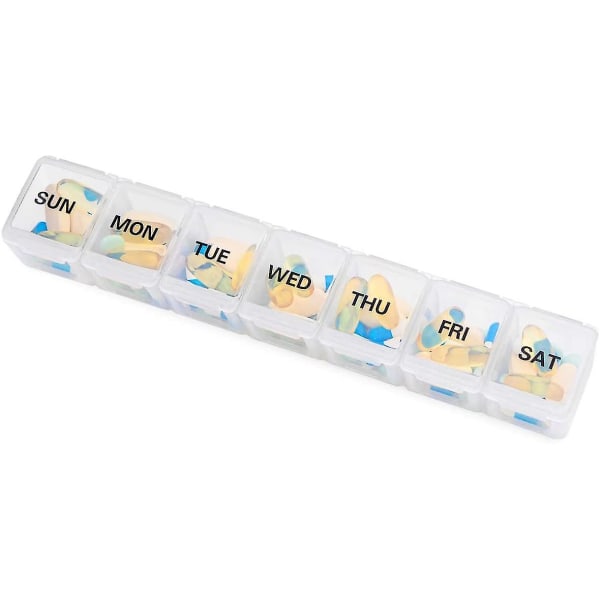 Erittäin suuri viikoittainen organizer , 2 kpl, päivittäiset pillerikotelot pillereille