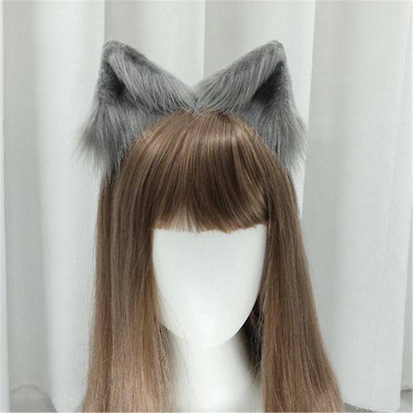 Parin korvien hiuspinnit, plushiset kettu- ja kissankorvat, cosplay-juhliin, hiuspanta (väri 8)