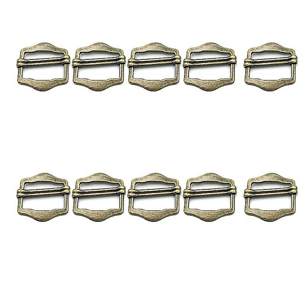 Metalljusterare Spännen Spänne: Kostym Väst Spännen Slider Rem Justerare Rullstift Spännen För Bälte Väskor DIY Tillbehör(10st, Grön Brons Färg)