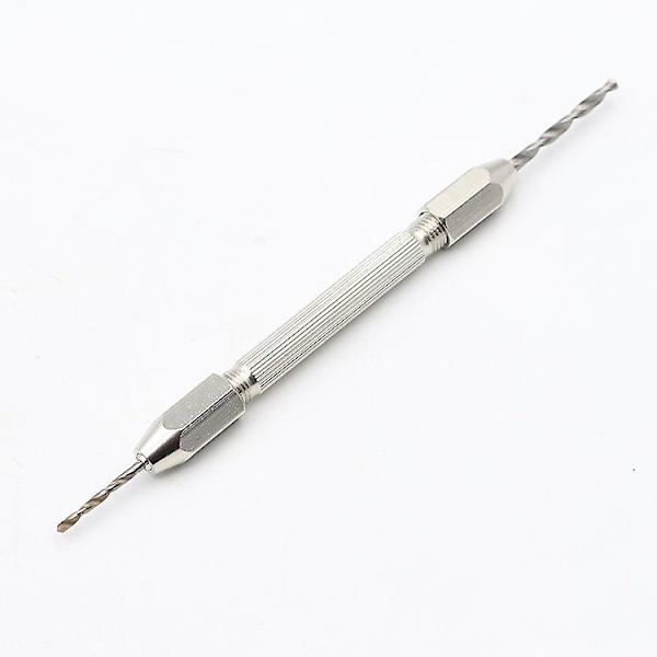 Mini Micro Manuell Dubbeländad Nålskruv Handvrid Borrverktyg 0-3mm