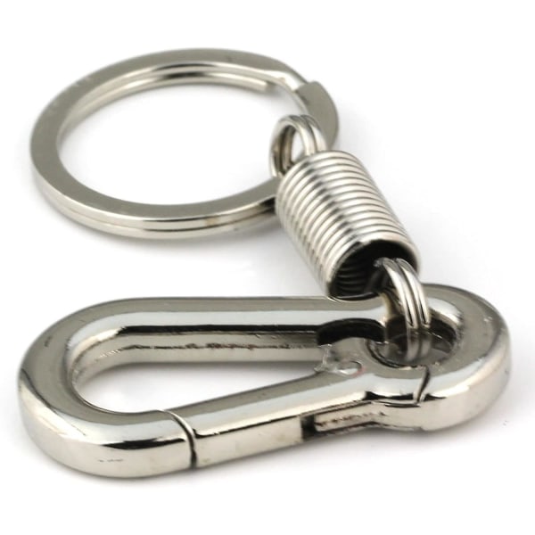 Vintage stil Enkel robust karbinhake Nyckelring Nyckelring Nyckelring Nyckelring Nyckelring Nyckelring Nyckelring (silver)