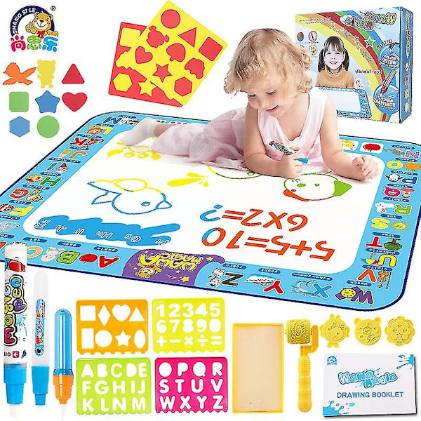 Vann-Doodle Matte 100*80cm Stor Vanntegning Matte, Tegne- og Malematte Med Vann-Doodle Penner
