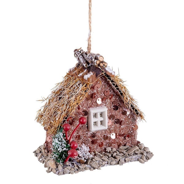 Julgranskula Flerfärgad Naturlig Polyfoam Hus 9 x 5 x 9,5 cm