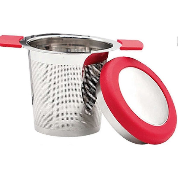 Premium rustfrit stål te-si, isoleret silikonehåndtag te-infuser husholdningskøkkenredskaber te-filter til hjemmekontorfilter sødt design