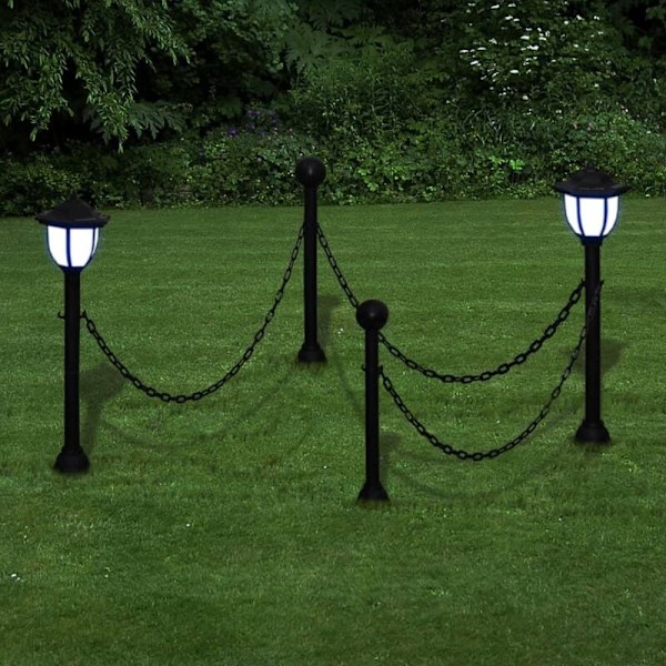 2x LED-lampa solcellslampa utomhuslampa trädgårdslampa lykta