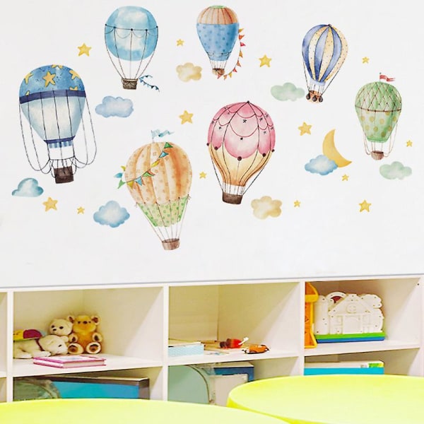 En set varmluftsballonger väggdekor väggdekoration väggdekoration för sovrum vardagsrum kontor