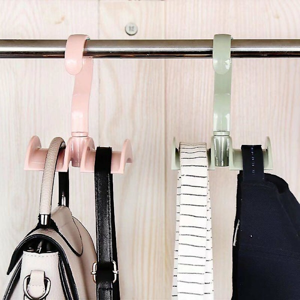 Kåbe Hanger Krog Garderobe Taske Hanger Plastik Dobbelt Krog Frakke Stativ Slips Opbevaringsstativ