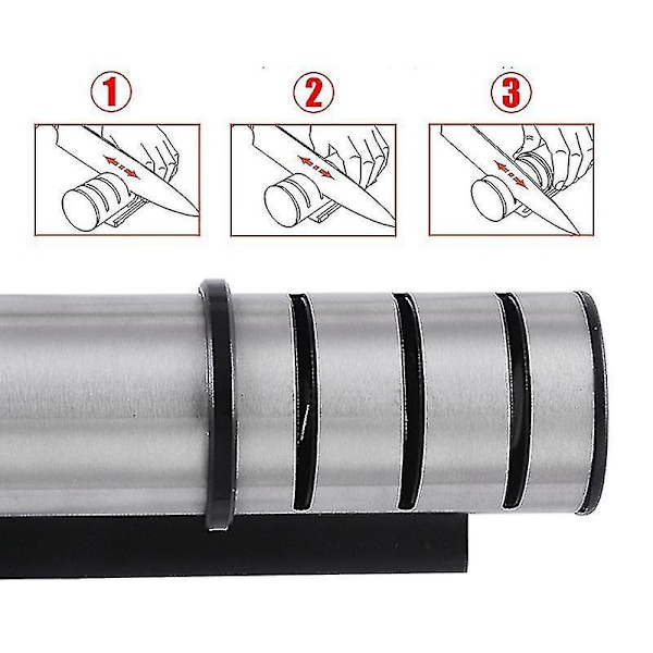 3-i-1 Kniv- och Saxslipare för Kök 3-stegs Slipsten Multifunktionell Manuell Blad