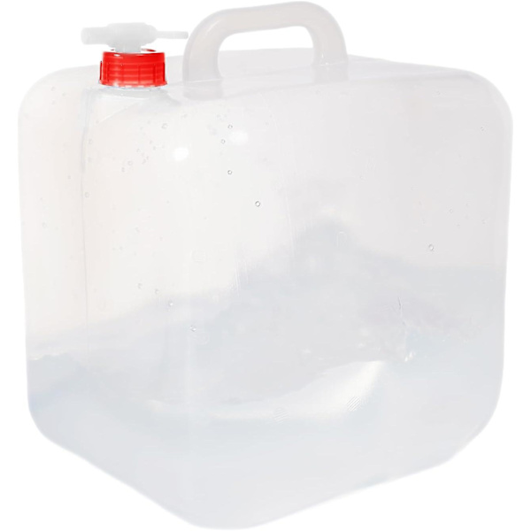 10 liters hopfällbar vattenbehållare fyrkantig vattenhink dricksvattenpåse med tappkran drickbar vattenbehållare med handtag BPA-fri hopfällbar vattenförvaring