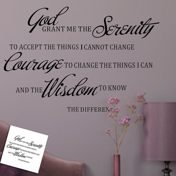 Grant Me The Serenity Prayer Bible Art Quote Vinyl Wall Stickers Decal Dcor