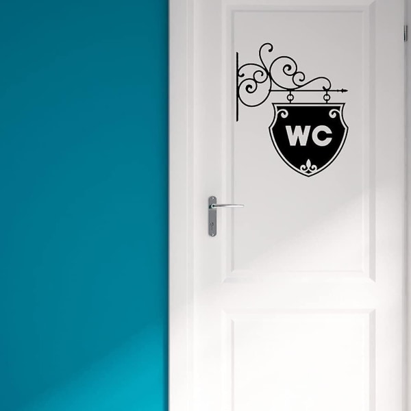 20*16cm Vintage WC WC Kylpyhuoneen oven seinätarra Koriste Vinyyli Kodin Sisustus Vedenpitävät Tarrat WC-kylttiseinätarrat