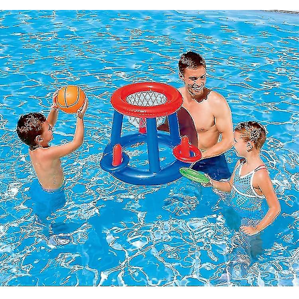 Pool Legetøj, Oppustelig Pool Basketball Legetøj, Flydende Basketball Hoop Oppustelig Ringkast Strandbold Til Børn Spil