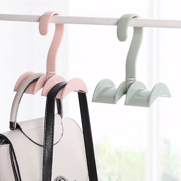 Kåbe Hanger Krog Garderobe Taske Hanger Plastik Dobbelt Krog Frakke Stativ Slips Opbevaringsstativ