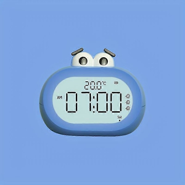 Big Mouth Väckarklocka Mini Smart Multifunktionell Snooze LED-Klocka Elektronisk Liten Väckarklocka (Gul)