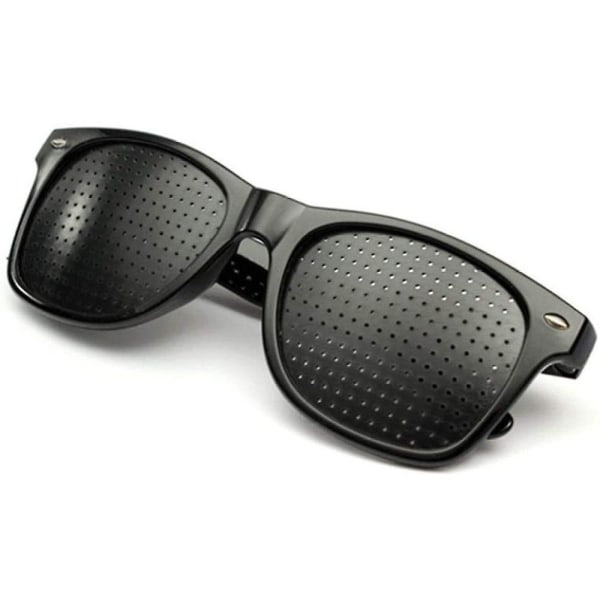 Pinhole-briller Black Hole-briller Mesh-briller med sammenleggbare stender for øyetrening for avslapning