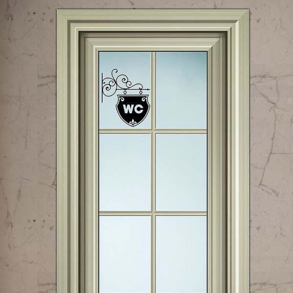 20*16cm Vintage WC WC kylpyhuoneen oven seinätarra koriste vinyyli kodin sisustus vedenpitävät tarrat WC-kyltit seinätarrat