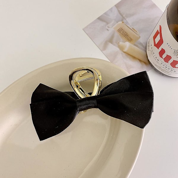 Elegant hårklämma krabba klämma stor rosett metall hårklämma håraccessoarer, set om 3