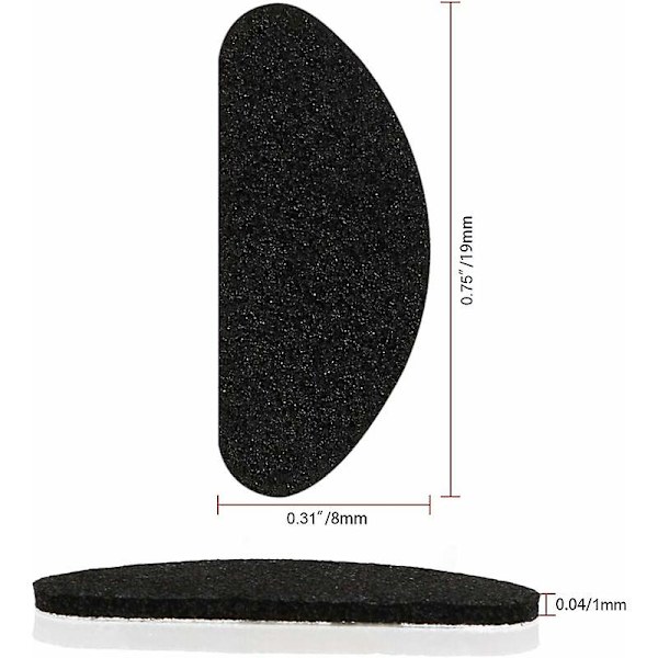 20 stk myke skumnese pads selvklebende nese pads sklisikre nese pads tynne nese pads for briller solbriller (svart)