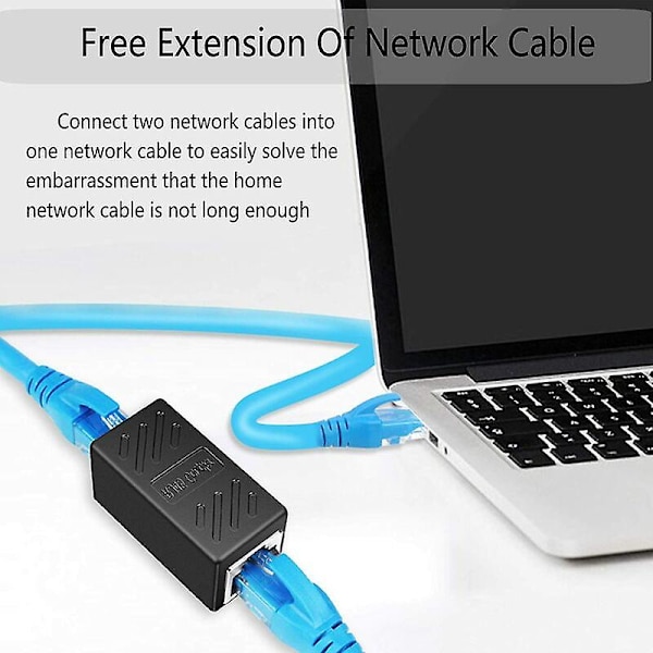 RJ45 Ethernet-kobling Hun til Hun-stik til GetRich Ethernet-kabelforlængelse