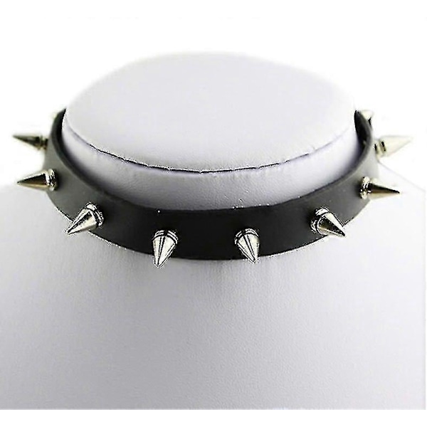 Punk Nitar Läder Choker Halsband 1 st