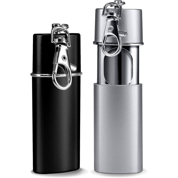 Deodorant fickaskkopp - reseaskkopp - reseaskkopp - takeaway askkopp (svart + silver 2 st)