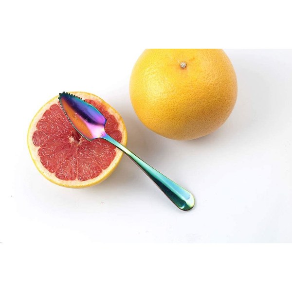Rostfritt stål Grapefruktskedar för citrusfrukter, magic spegel