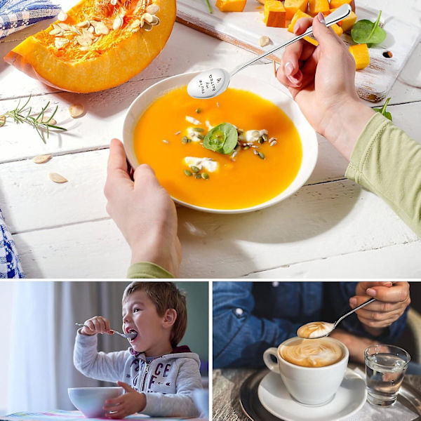 Kaffeske, 2 stk. rustfrit stål teske, graveret ske elskere gave - bryllupsgaver til par - ske gaver