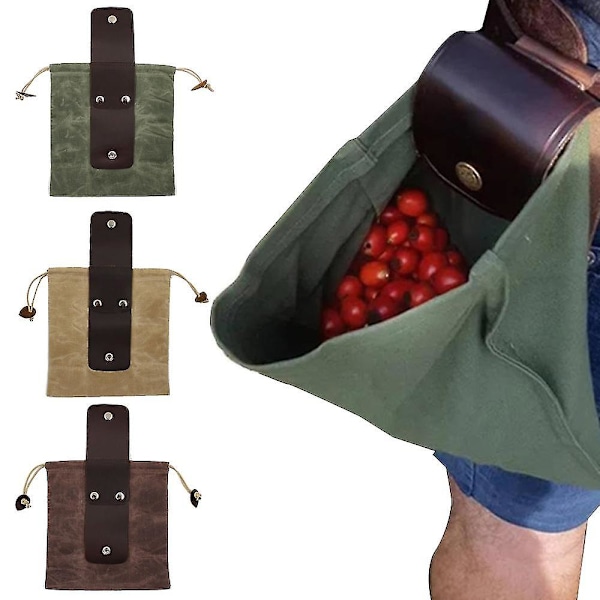 1 st utomhusfoderpåse för fruktplockning hopfällbar bärpouch förvaring