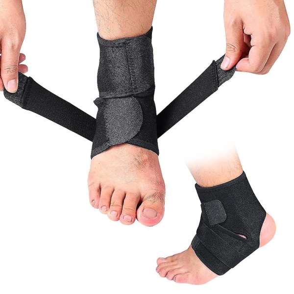 Ankelstøttestøtte Justerbar kompresjon for menn og kvinner - ankelstøtte og ankelbeskytter fotstøtte for hælsmerter